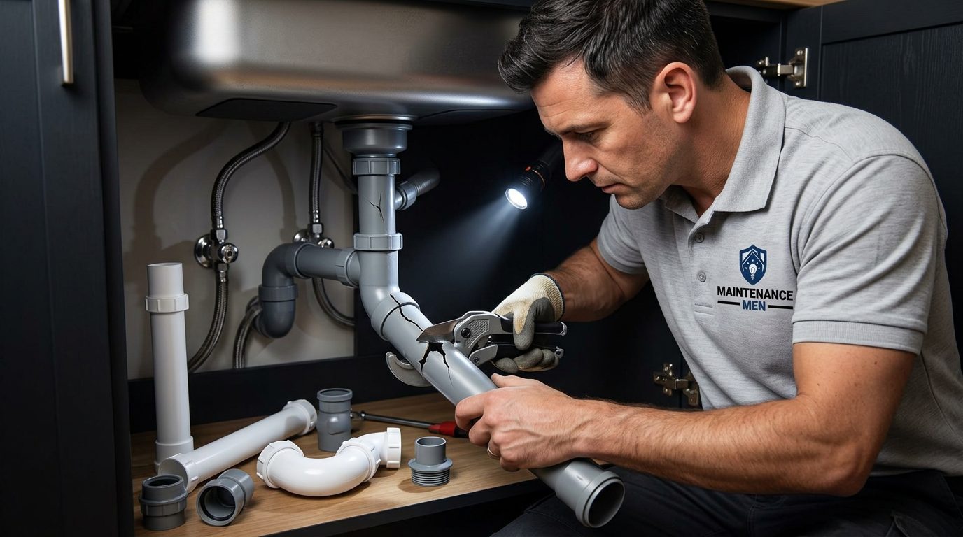 Collapsed Sink Pipe Repair