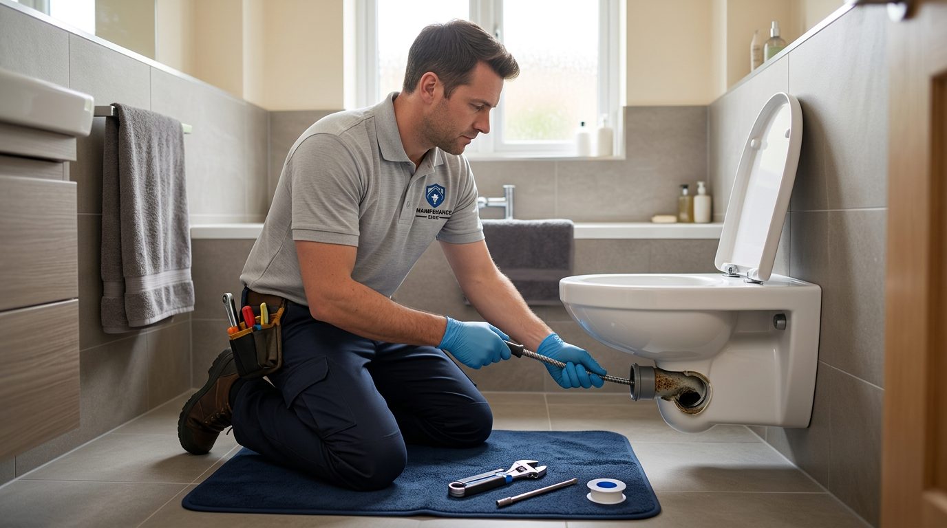 Toilet Drain Line Blockage